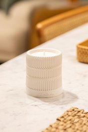 Aberto Design Vela Beige de Concreto con Aroma a Ámbar para Decoración del Hogar Elegante y Sofisticada